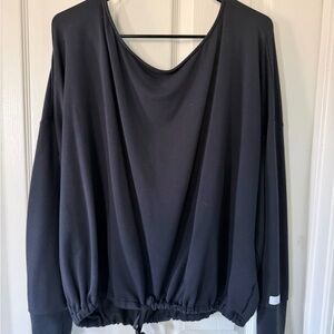 Fabletics Black Drawstring Sweatshirt
